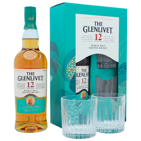 The Glenlivet 12 Years Double Oak 40% Vol. 70 Cl + 2 Glas