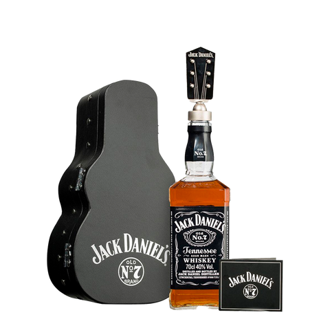 Jack Daniel's 40% Vol. 70 Cl + Guitar Case & Guitar Prop