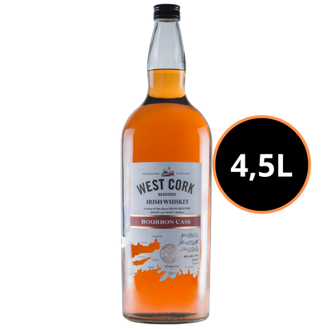 West Cork Irish Whiskey Bourbon Cask 40% Vol. 4.5L