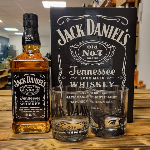 Jack Daniel's 40% Vol. 70 Cl + 2 On The Rocks Glas